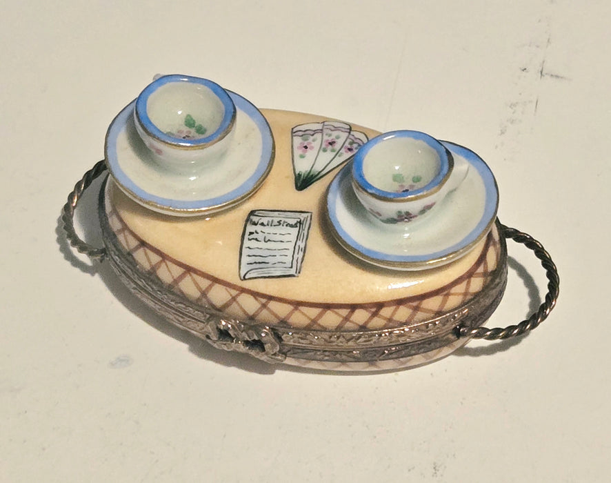 Tea Time for Two w Cups Limoges Box )