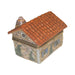 Beige House with Red Roof Cottage Limoges box painted by hand in Limoges, France, a gift to treasure