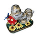 Fine French craftsmanship on the Cat with Ball and Butterfly Limoges box, painted by hand