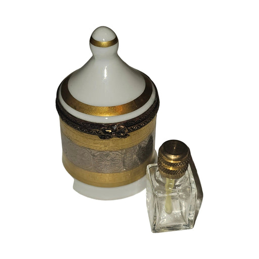 Authentic Gold Perfume Limoges box, hand-painted in France, from Limoges Boutique