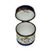 A thoughtful gift for Francophiles: the Tall Blue Gold Round Limoges box
