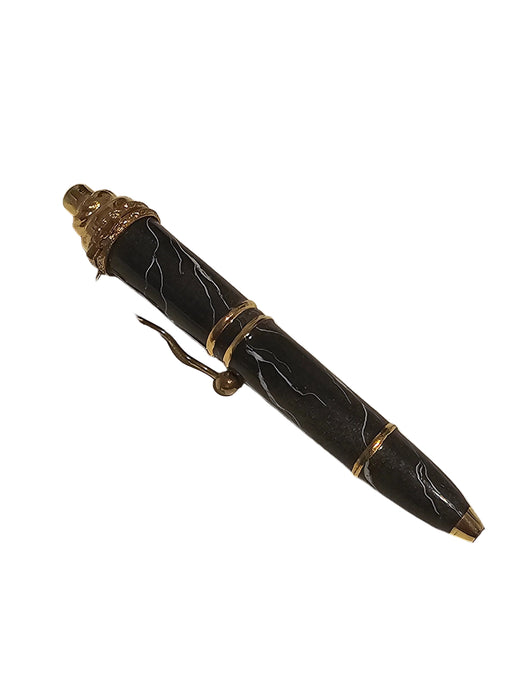 Black Marble Ball Point Pen with Elegant Marble Finish