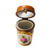 Long Cyndrical Brown Limoges box, an heirloom-quality piece for collectors
