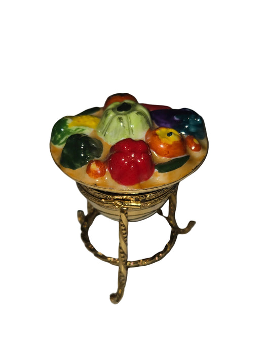 Fruit Basket on Gold Stand