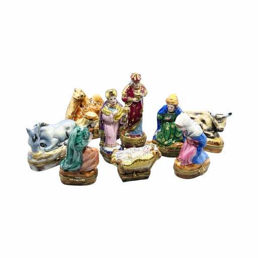 Nativity Rochard Set 9 Pieces Authentic Limoges Box
