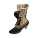 Artisan-painted White Black Striped Victorian Boot Limoges box from France, a cherished collectible