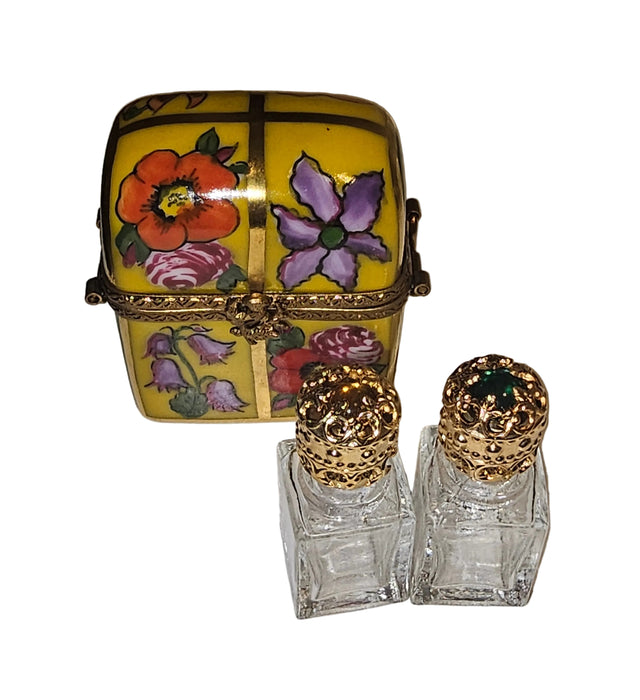 Yellow Green Perfume Flowers Box for Elegant Gifting