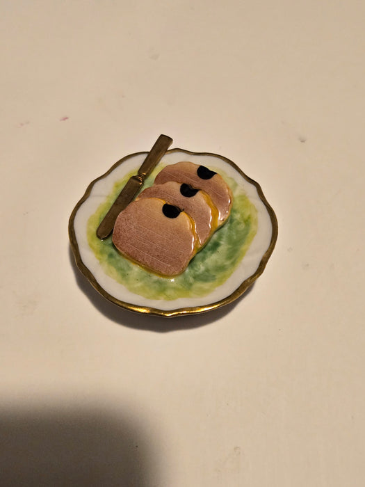 Foia Gras Sliced Ham on Plate Rare