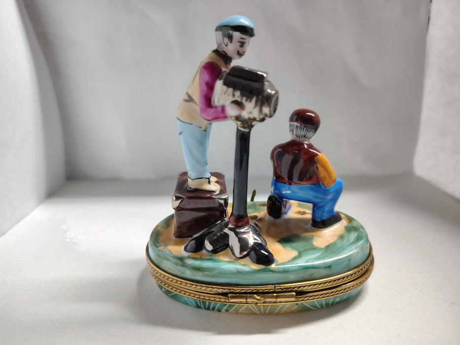 Director of Movie Film Camera Limoges Box Figurine Authentic Limoges Box