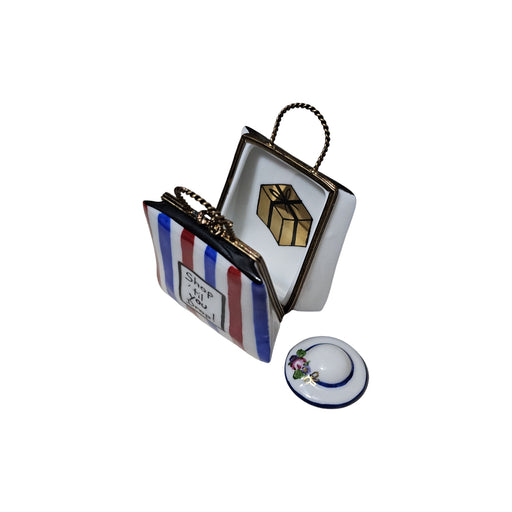 Chic Shopping Bag Decor for Fashion Lovers Porcelain Limoges Bag purse fashion French Trinket Box