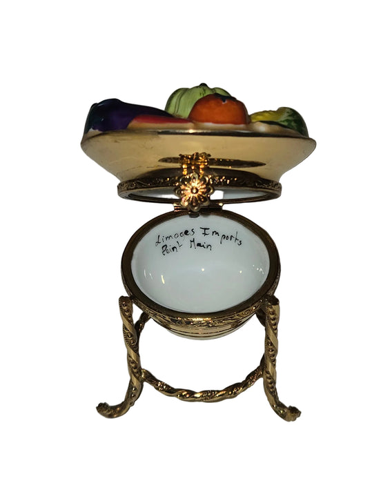 Fruit Basket on Gold Stand