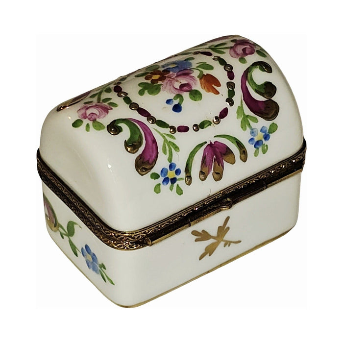 Colorful Chest Limoges box painted by hand in Limoges, France, a gift to treasure