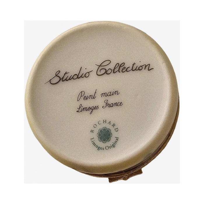Hand-painted With Love Round Limoges box, French artistry for lovers of fine art