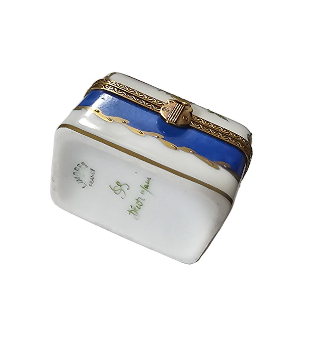 Light Trunk Blue Floral Box for Sophisticated Decor