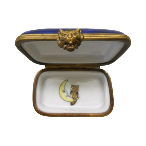 Artisan-painted Witch Riding on Broom Halloween Limoges box from France, a cherished collectible