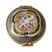Fine art lovers will admire this Round Periwinkle with Flowers Limoges box