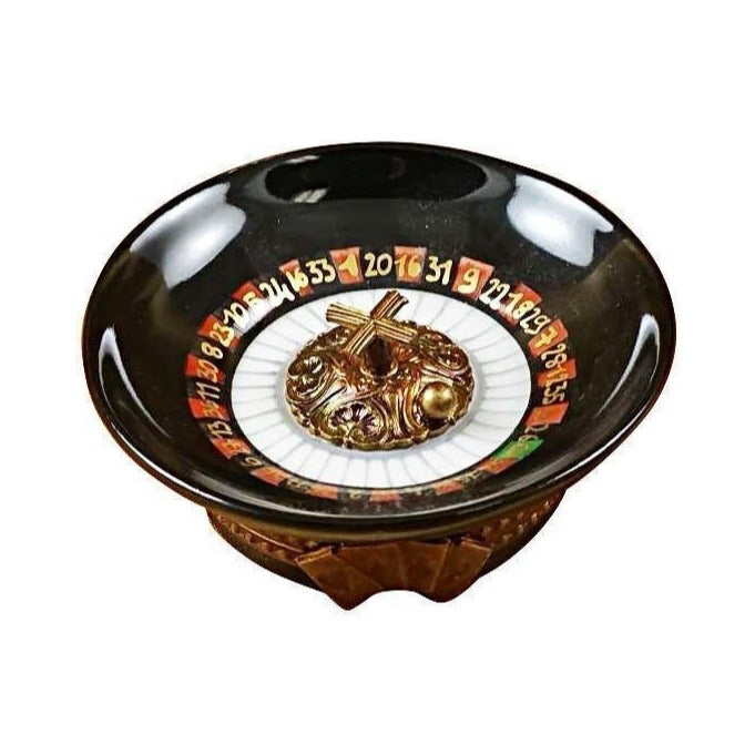 Limoges Boutique presents the Rochard Roulette Wheel, a genuine Limoges box painted by hand in France