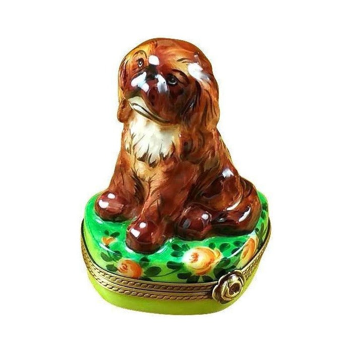 Ru King Charles Spaniel by Rochard, an authentic French Limoges box from Limoges Boutique