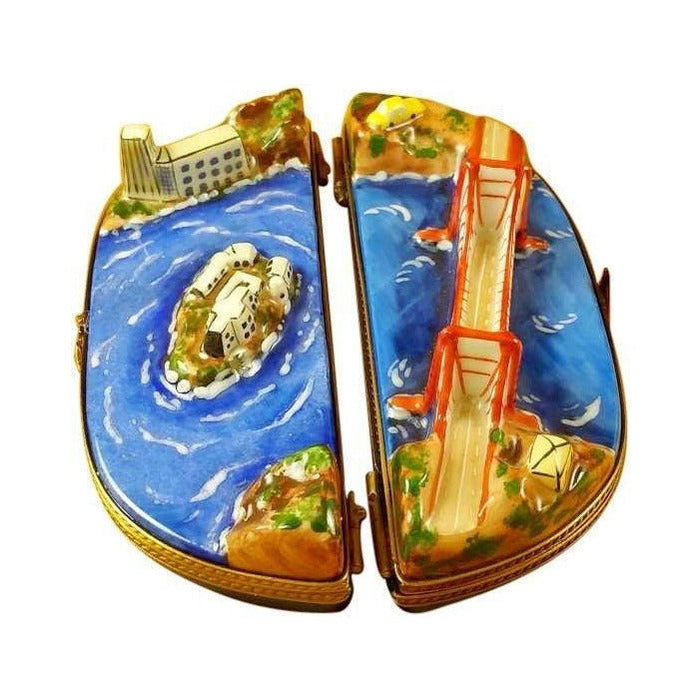 San Francisco Bay Two Parts by Rochard, an authentic French Limoges box from Limoges Boutique