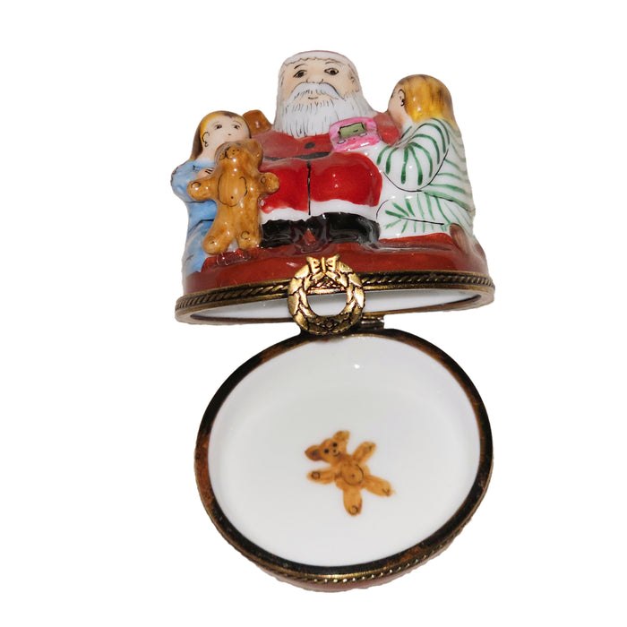 Santa Claus Holiday Treasure Porcelain Limoges santa claus French Trinket Box