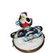 Santa's Adventure Box for Holiday Cheer Porcelain Limoges santa claus French Trinket Box