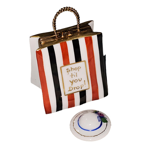 Shopping Delight Limoges Box for Fashion Lovers Porcelain Limoges purse bag French Trinket Box