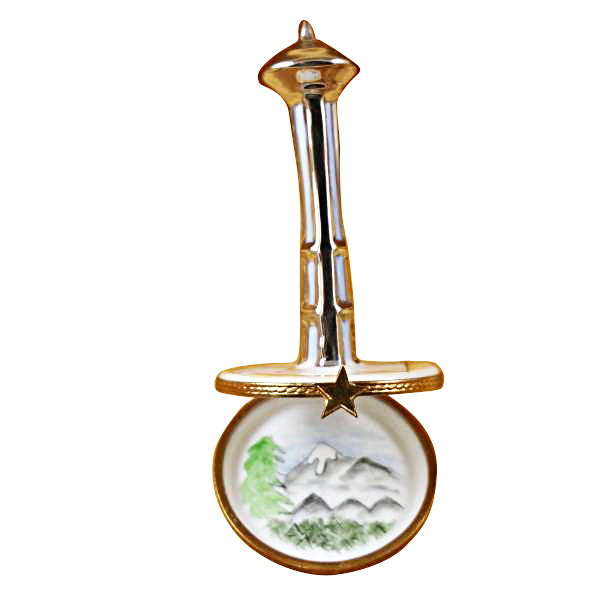 Space Needle Limoges Box for Seattle Lovers Porcelain Limoges United States Travel Monument French Trinket Box