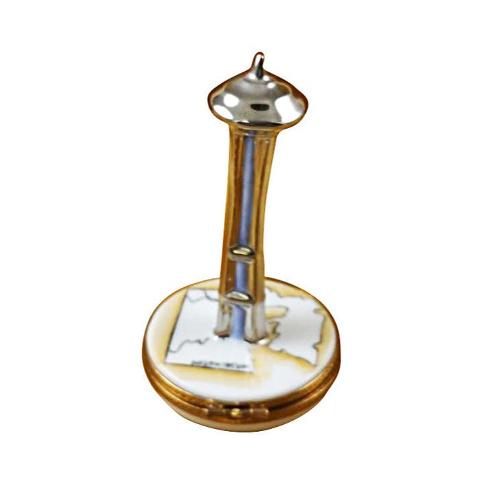 Collectible Space Needle Limoges box with artisan brushwork