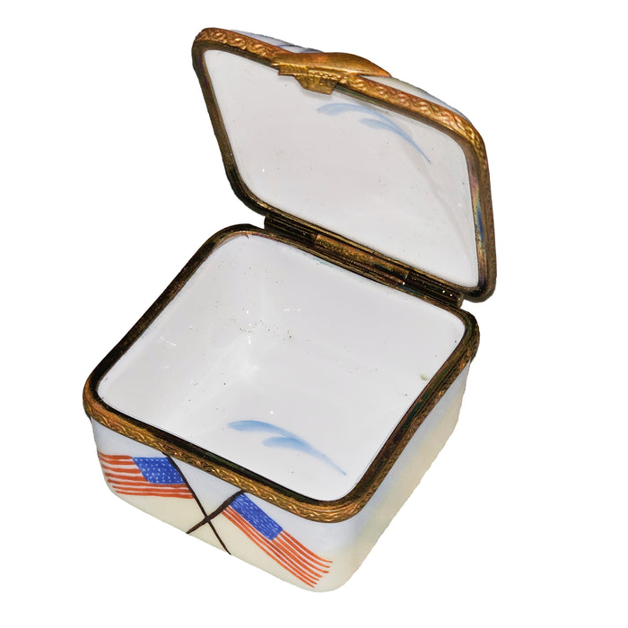 Statue of Liberty Box for Collectors Porcelain Limoges traditional patriotic French Trinket Box