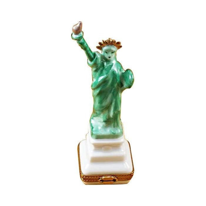 Statue of Liberty White Base by Rochard, an authentic French Limoges box from Limoges Boutique