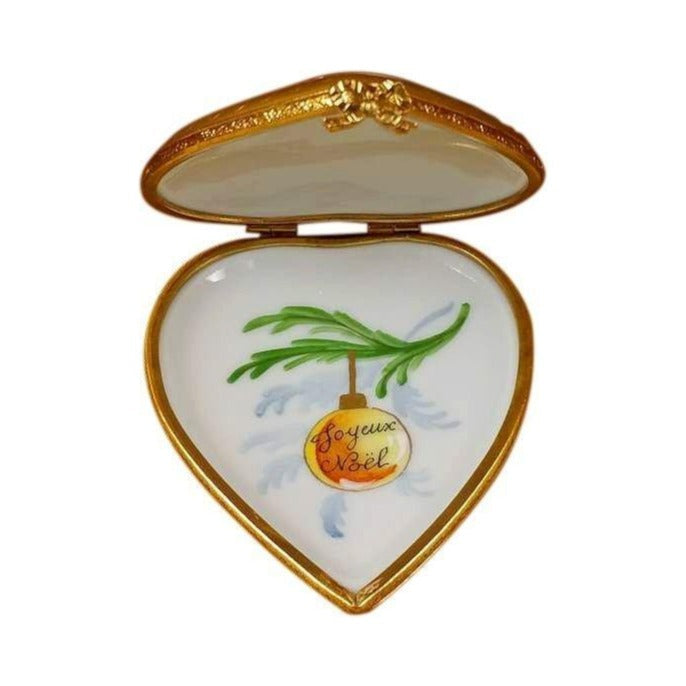 Hand-painted Studio Collection Heart Little Girl Christmas Limoges box, French artistry for lovers of fine art