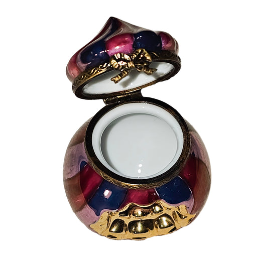 Swirl Pink Gold for Home Decor Porcelain Limoges traditional xmas christmas theme French Trinket Box