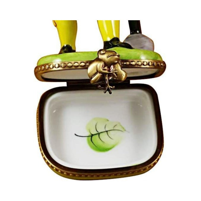 Treasured French collectible: Tall Frog Prince Limoges box, painted by hand