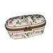 Tall Pink Floral Box for Home Decor Porcelain Limoges Shaped French Trinket Box