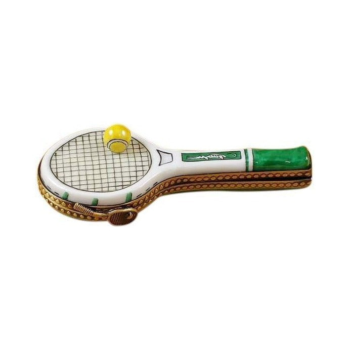 Limoges Boutique presents the Rochard Tennis Racquet, a genuine Limoges box painted by hand in France