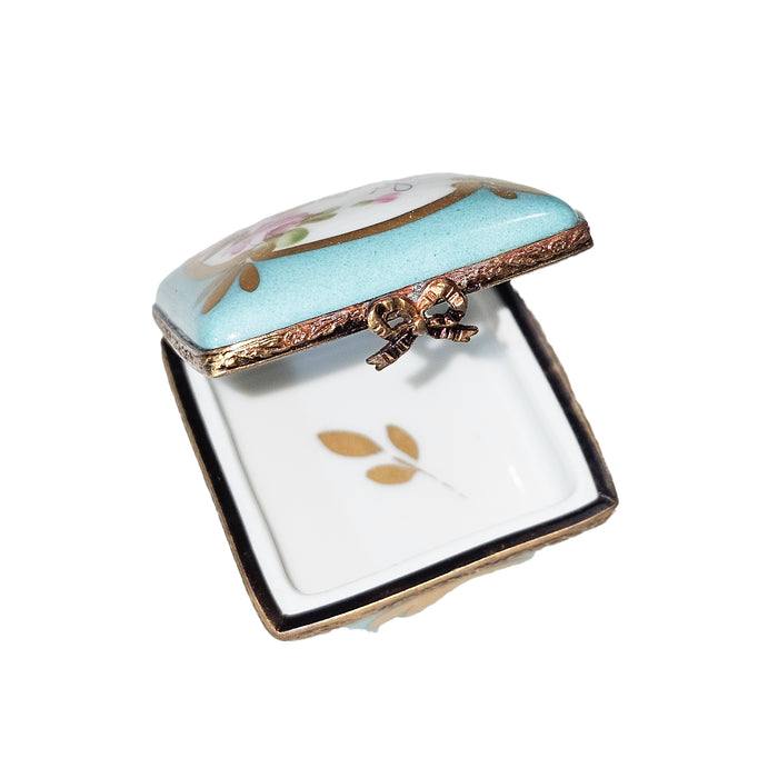 Thank You Gift Limoges Box Porcelain Limoges Square French Trinket Box