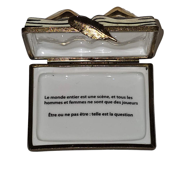 Theater Comedy Tragedy Box for Drama Lovers Porcelain Limoges Book Fine Arts French Trinket Box