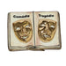Theater Comedy Tragedy Box for Drama Lovers Porcelain Limoges Book Fine Arts French Trinket Box