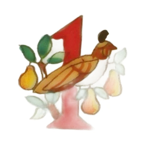 Painted details on the Twelve Days of Christmas with Removable Wreath Limoges box, French art in miniature