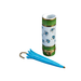 Blue umbrella in green umbrella stand, hand-painted Limoges porcelain box by Artoria, umbrella removed