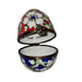 Vibrant Floral Keepsake Egg Porcelain Limoges egg French Trinket Box
