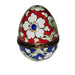 Vibrant Floral Keepsake Egg Porcelain Limoges egg French Trinket Box