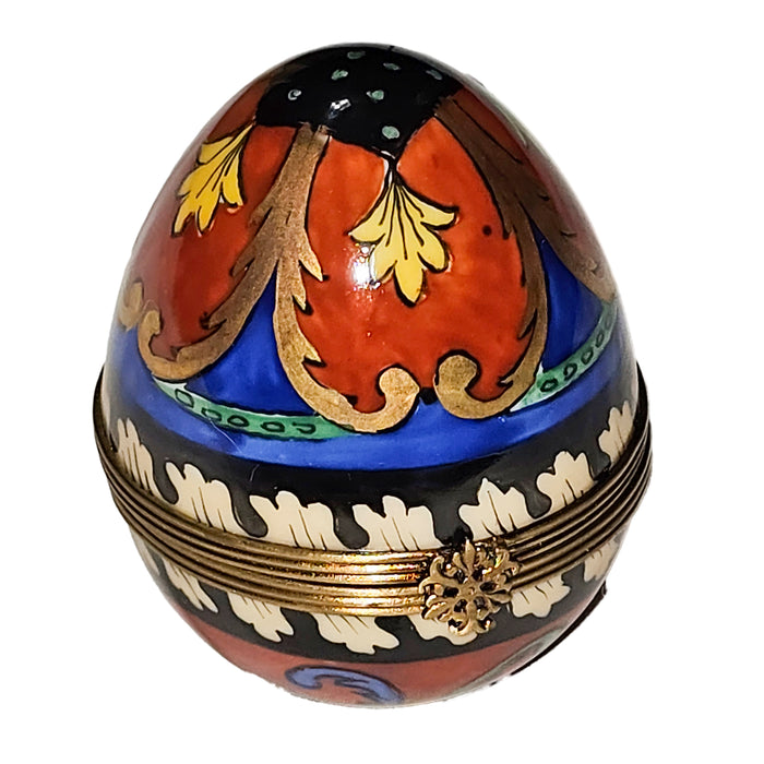 Vibrant Egg for Elegant Gifting Porcelain Limoges egg French Trinket Box