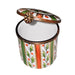 Vibrant Striped Limoges Box for Home Decor Porcelain Limoges Round French Trinket Box
