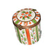 Vibrant Striped Limoges Box for Home Decor Porcelain Limoges Round French Trinket Box