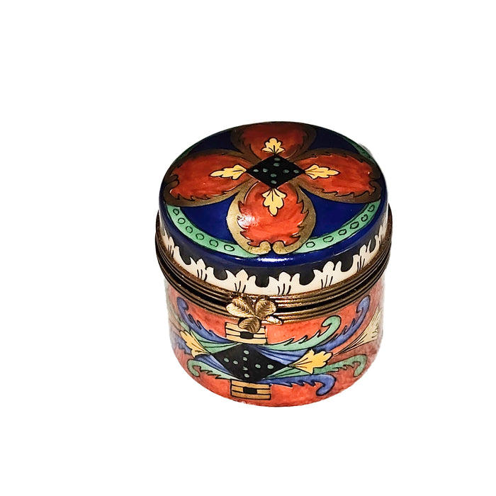 Vibrant Limoges Box Delight for Collectors Porcelain Limoges Round French Trinket Box