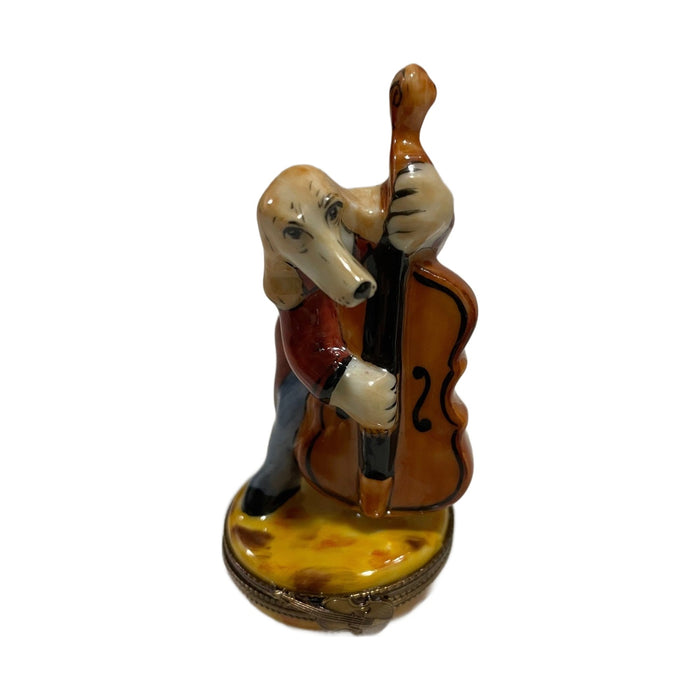 Vintage bass dog Limoges box