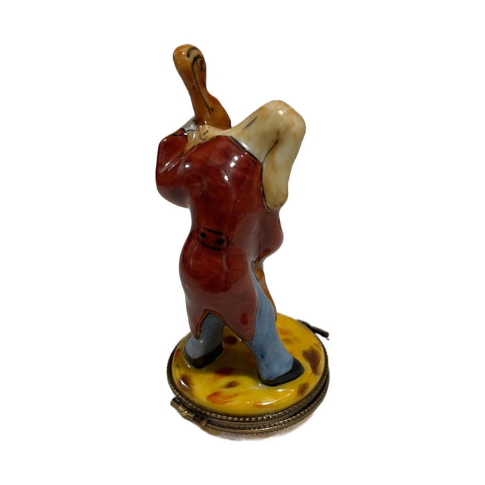 Vintage bass dog Limoges box