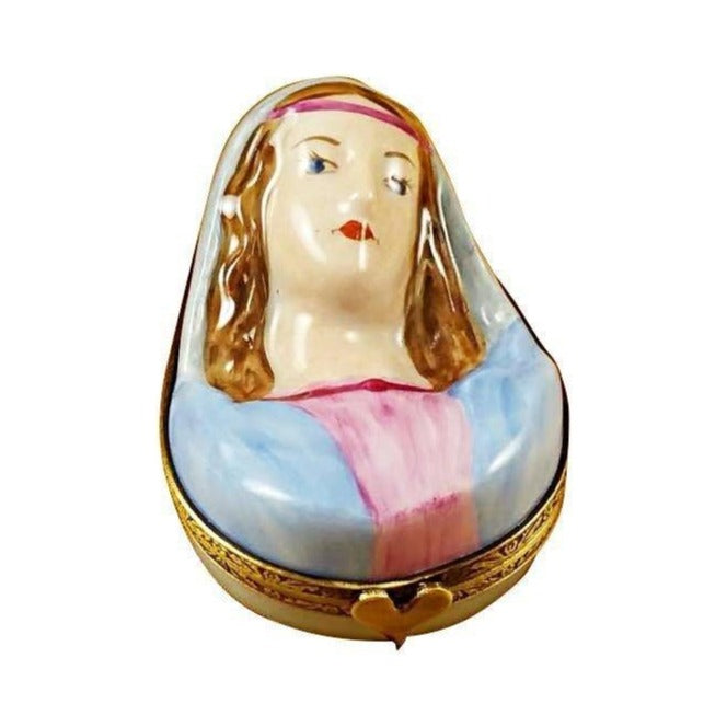 Authentic Rochard Virgin Mary for Spiritual Limoges box, hand-painted in France, from Limoges Boutique