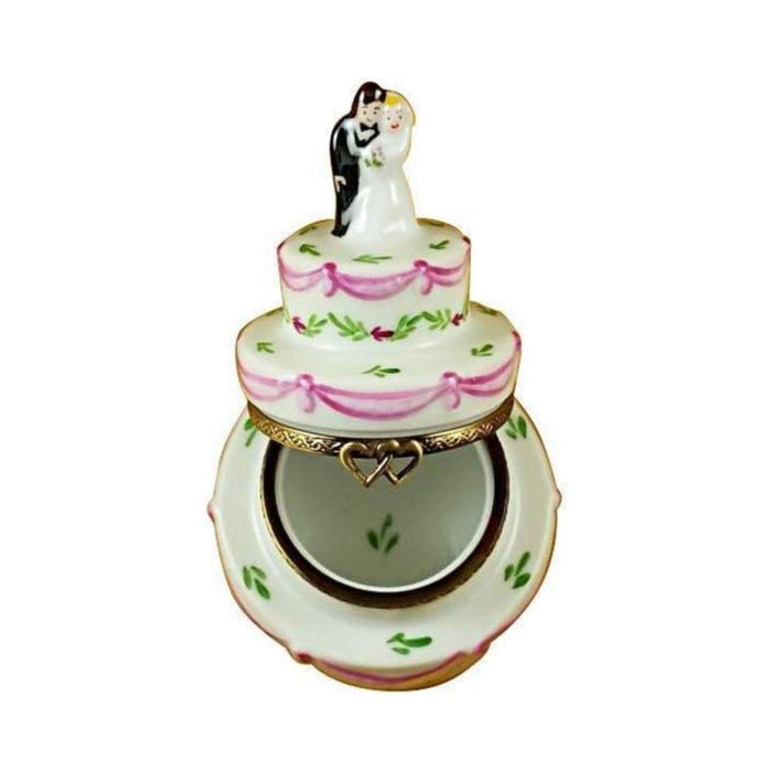 The Wedding Cake with Bride and Groom, a Limoges keepsake with true French charm